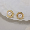 Wholesale S925 Sterling Silver Freshwater Pearl Simple Fashionable Women's Earrings