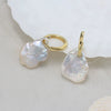 Wholesale S925 Sterling Silver Freshwater Pearl Women's Simple Natural Style Irregular Earrings