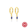 Wholesale S925 Sterling Silver Geometric Agate Lapis Lazuli Women's Elegant Luxury Earrings With Electroplating