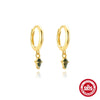 Wholesale S925 Sterling Silver Geometric Agate Lapis Lazuli Women's Elegant Luxury Earrings With Electroplating