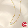 Wholesale S925 Sterling Silver Geometric All Match Diamond Encrusted Fashion Necklace With Electroplating And O Chain