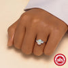 Wholesale S925 Sterling Silver Geometric Aobao Flower Turquoise Ring With Real Gold Plating Retro Niche Design For Women