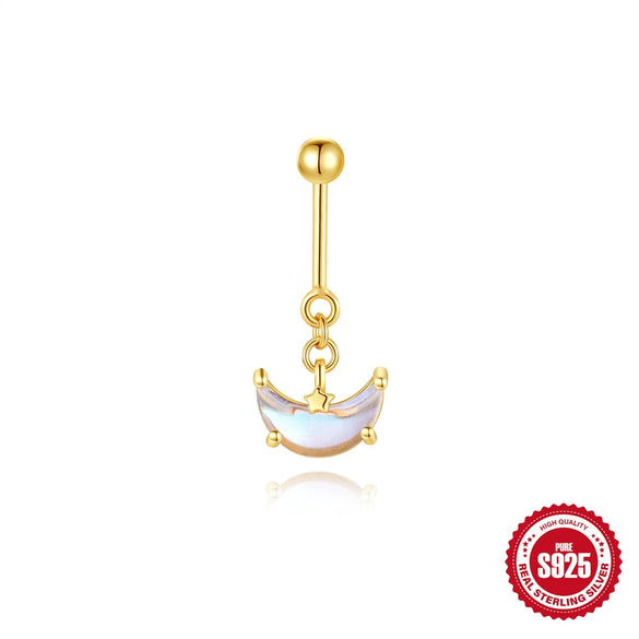 Wholesale S925 Sterling Silver Geometric Ball Vertical Thread Piercing Ear Bone Nail Earrings With Environmentally Friendly Electroplating And Moonstone