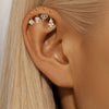 Wholesale S925 Sterling Silver Geometric Ball Vertical Thread Piercing Ear Bone Nail Earrings With Environmentally Friendly Electroplating And Moonstone