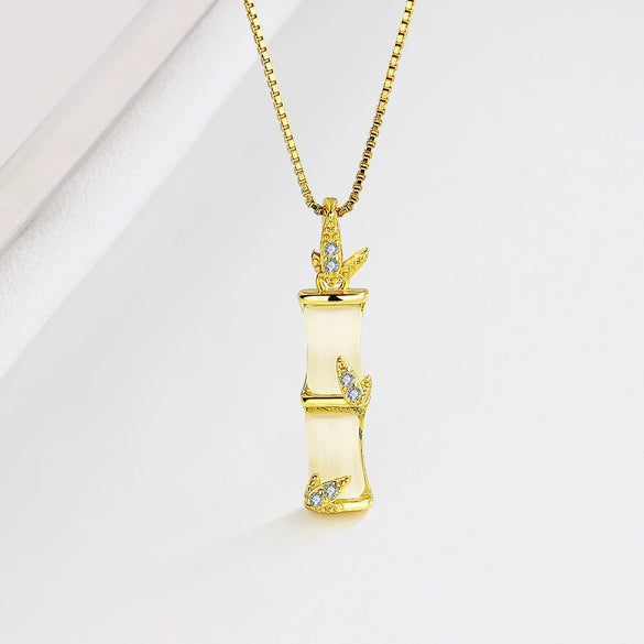 Wholesale S925 Sterling Silver Geometric Bamboo Women's Necklace