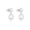 Wholesale S925 Sterling Silver Geometric Baroque Asymmetrical Specialshaped Beads Freshwater Pearl Earrings For Women