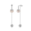 Wholesale S925 Sterling Silver Geometric Baroque Natural Freshwater Pearl Earrings For Women With Electroplating