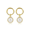 Wholesale S925 Sterling Silver Geometric Baroque Natural Freshwater Pearl Earrings For Women With Electroplating