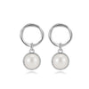 Wholesale S925 Sterling Silver Geometric Baroque Natural Freshwater Pearl Earrings For Women With Electroplating