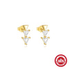 Wholesale S925 Sterling Silver Geometric Baroque Pearl Earrings With Diamondstudded And Electroplating Design