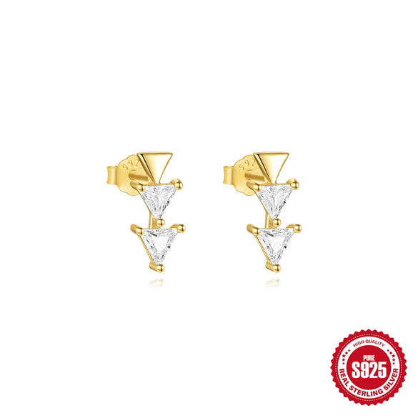 Wholesale S925 Sterling Silver Geometric Baroque Pearl Earrings With Diamondstudded And Electroplating Design