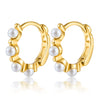 Wholesale S925 Sterling Silver Geometric Bead Earrings Fashion Light Luxury Vintage Style