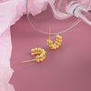 Wholesale S925 Sterling Silver Geometric Beaded Women's Earrings With Electroplating
