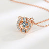 Wholesale S925 Sterling Silver Geometric Beating Heart Pendant Necklace With Diamond Design And Cross Chain For Female