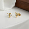 Wholesale S925 Sterling Silver Geometric Bow Earrings For Girls Cute Style
