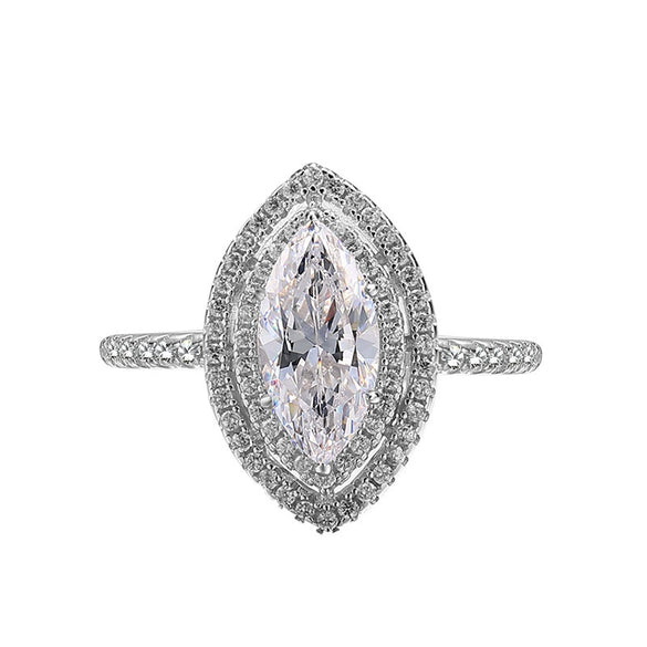 Wholesale S925 Sterling Silver Geometric Butterfly Ring With High Carbon Diamond Electroplated Fashion Jewelry For Women