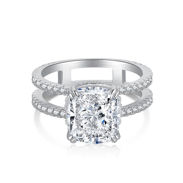 Wholesale S925 Sterling Silver Geometric Butterfly Ring With High Carbon Diamond Electroplated Fashion Jewelry For Women