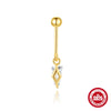 Wholesale S925 Sterling Silver Geometric Butterfly Star Moon Sunflower Zirconia Cartilage Spiral Tassel Piercing Earrings For Unisex