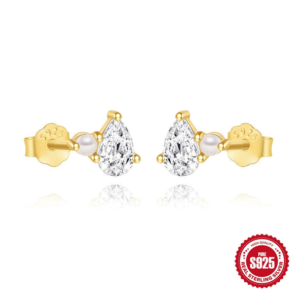 Wholesale S925 Sterling Silver Geometric Butterfly Stud Earrings For Women With Electroplating