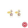 Wholesale S925 Sterling Silver Geometric Butterfly Stud Earrings For Women With Electroplating