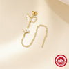 Wholesale S925 Sterling Silver Geometric Butterfly Tassel Chain Earrings With Electroplating For Women