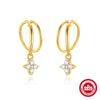 Wholesale S925 Sterling Silver Geometric Butterfly Tassel Star Diamond Pearl Earring With Electroplating For Women