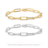 Wholesale S925 Sterling Silver Geometric Chain Bracelet For Women With Electroplating Design