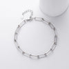 Wholesale S925 Sterling Silver Geometric Chain Bracelet For Women With Electroplating Design