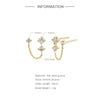Wholesale S925 Sterling Silver Geometric Chain Tassel Diamond Earrings For Women