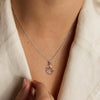 Wholesale S925 Sterling Silver Geometric Circle Austrian Crystal Pendant Necklace For Female With Animal Style