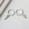 Wholesale S925 Sterling Silver Geometric Cone Ear Buckle Earrings