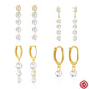Wholesale S925 Sterling Silver Geometric Creative All Match Tassel Long Drop Earrings For Women