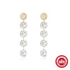 Wholesale S925 Sterling Silver Geometric Creative All Match Tassel Long Drop Earrings For Women