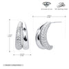Wholesale S925 Sterling Silver Geometric Crescent Electroplated Women's Earrings With Zircon