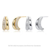 Wholesale S925 Sterling Silver Geometric Crescent Electroplated Women's Earrings With Zircon