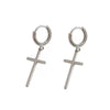 Wholesale S925 Sterling Silver Geometric Cross Earring With Electroplating For Women Simple And Trendy Ear Jewelry