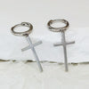 Wholesale S925 Sterling Silver Geometric Cross Earring With Electroplating For Women Simple And Trendy Ear Jewelry