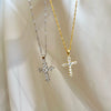 Wholesale S925 Sterling Silver Geometric Cross Hip Hop Clavicle Necklace Electroplated
