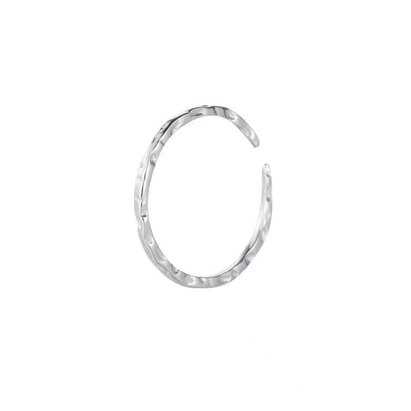 Wholesale S925 Sterling Silver Geometric Cross Ring With Flower Butterfly Design Electroplated Adjustable Opening For Women