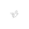 Wholesale S925 Sterling Silver Geometric Cross Ring With Flower Butterfly Design Electroplated Adjustable Opening For Women