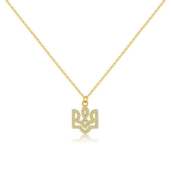 Wholesale S925 Sterling Silver Geometric Crown Pendant Necklace With Platinum Or 18K Gold Electroplating For Unisex