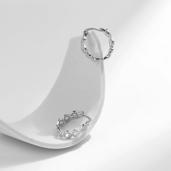 Wholesale S925 Sterling Silver Geometric Design Fashionable High Grade Earrings For Women With Seiko Craftsmanship