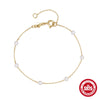 Wholesale S925 Sterling Silver Geometric Design Fourclaw Pearl Overlapped Diamond Elegant Allmatch Women's Bracelet