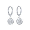 Wholesale S925 Sterling Silver Geometric Devil's Eye Blue Eyes Ear Buckle Earrings Electroplated Ear Jewelry For Women Fashion Retro