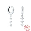 Wholesale S925 Sterling Silver Geometric Devil's Eye Blue Eyes Ear Buckle Earrings Electroplated Ear Jewelry For Women Fashion Retro
