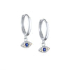 Wholesale S925 Sterling Silver Geometric Devil's Eye Blue Eyes Ear Buckle Earrings Electroplated Ear Jewelry For Women Fashion Retro