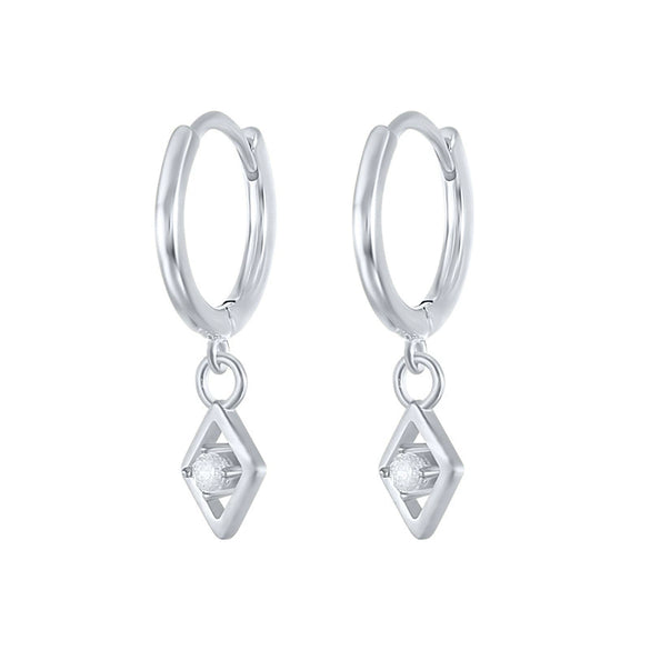 Wholesale S925 Sterling Silver Geometric Devil's Eye Blue Eyes Ear Buckle Earrings Electroplated Ear Jewelry For Women Fashion Retro
