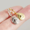 Wholesale S925 Sterling Silver Geometric Devil's Eye Ear Ring With Zirconia Design For Women