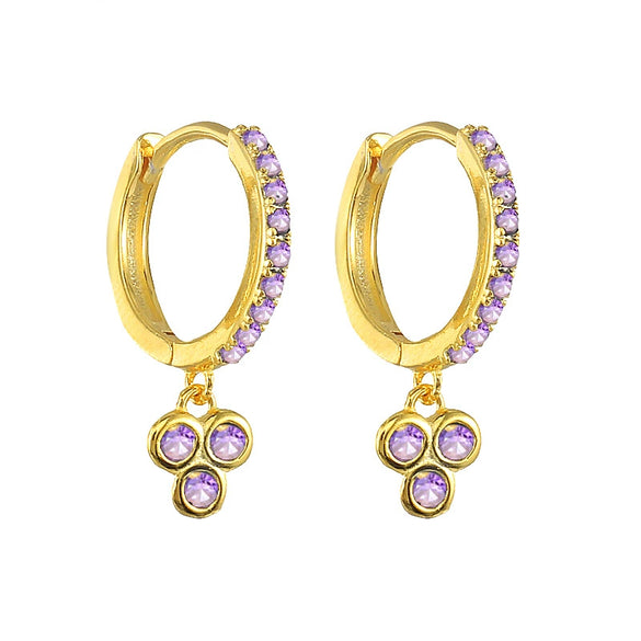 Wholesale S925 Sterling Silver Geometric Diamond Embedded Light Luxury Elegant All Match Earring Ear Buckle For Women