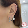 Wholesale S925 Sterling Silver Geometric Diamond Embedded Light Luxury Elegant All Match Earring Ear Buckle For Women